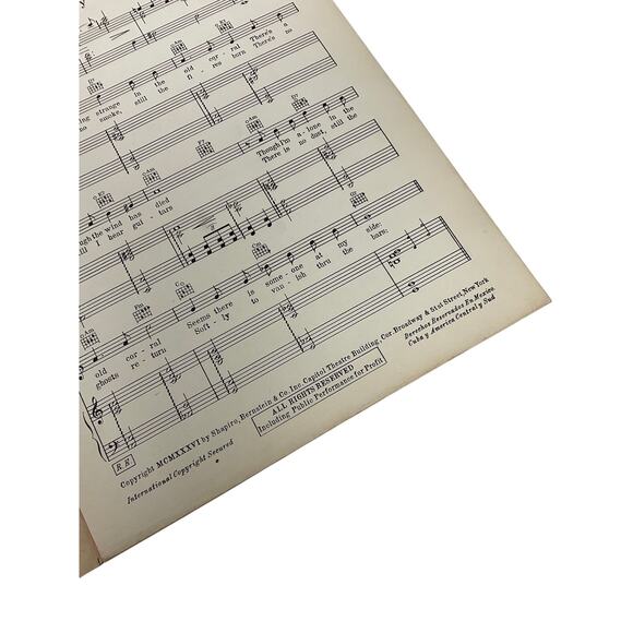 Empty Saddles Sheet Music 1936 Rhythm On The Range Bing Crosby Brennan Hill - Picture 4 of 5